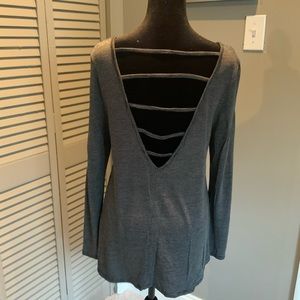 NWOT EVCR, Striped Open Back Tee, Medium